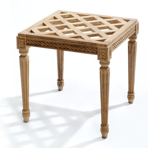 classic footrest / wooden / garden