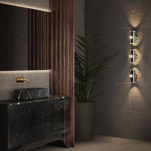 contemporary wall light / aluminum / brass / steel