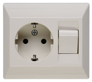 power socket / triple / double / wall-mounted