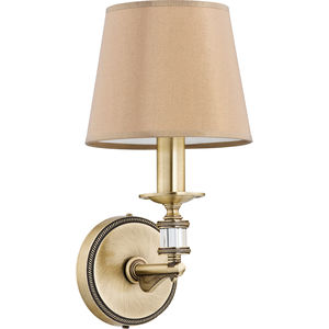 contemporary wall light / metal / crystal / fabric