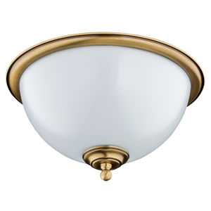 traditional ceiling light / round / glass / metal