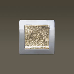 contemporary wall light / glass / brass / steel