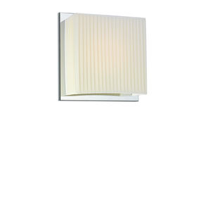 contemporary wall light / chromed metal / fabric / LED
