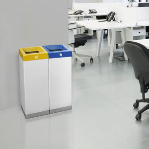 plastic trash can