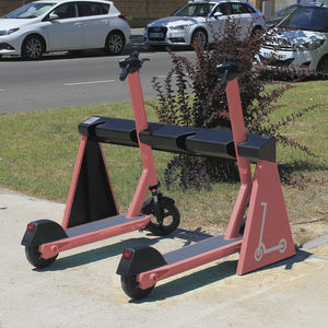 galvanised steel scooter rack