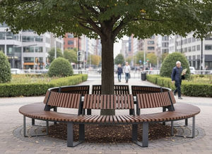 contemporary public bench