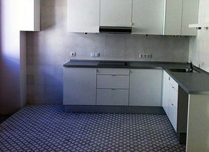 kitchen encaustic cement tile / floor / polished