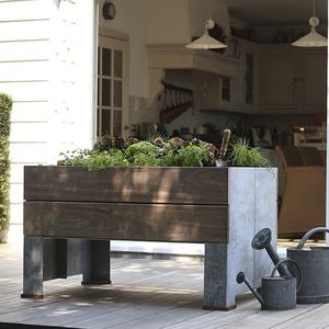 wooden garden planter