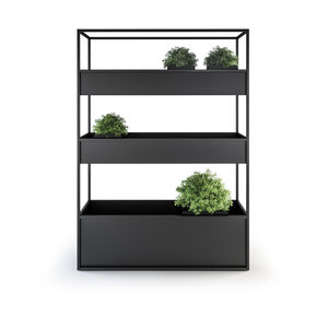 stainless steel planter / rectangular / modular / contemporary