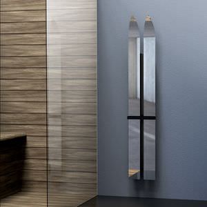 hot water towel radiator / metal / contemporary / vertical