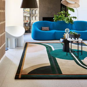 contemporary rug / patterned / wool / rectangular