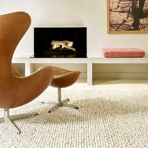 contemporary rug / plain / wool / rectangular