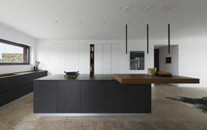 Contemporary kitchen - T45, D90 - TM Italia - wooden / glass / stone