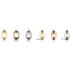 portable lamp / contemporary / aluminum / glass