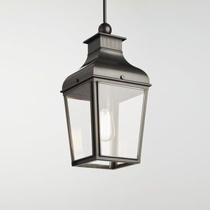pendant lamp / traditional / brass / glass