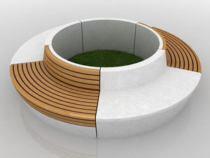 contemporary public bench