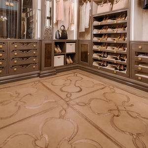 solid parquet floor / glued / oak / natural oil finish