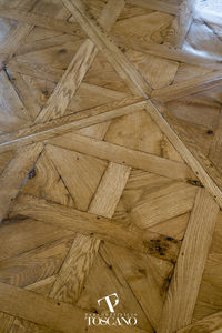 solid parquet floor / glued / oiled / wood inlaid