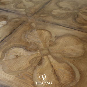 solid parquet floor / glued / oiled / wood inlaid