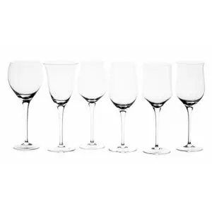 Lot de 6 verres à vin Cristal Saint Louis modèle Manet signés - Verres