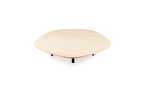 contemporary coffee table / steel / lacquered wood / birch