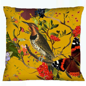 sofa cushion / square / animal motif / nature pattern