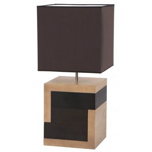 table lamp / contemporary / fabric / wooden