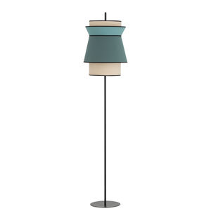 floor-standing lamp / contemporary / metal / blue