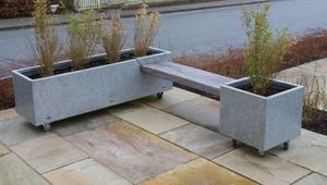 galvanised steel planter