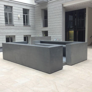 concrete reception desk