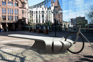 concrete bike rack