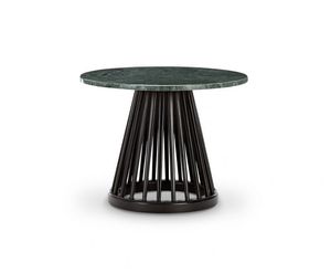 Contemporary coffee table - FAN SERIES - Tom Dixon - marble / oak