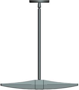 hanging light fixture / LED / rectangular / cast aluminum