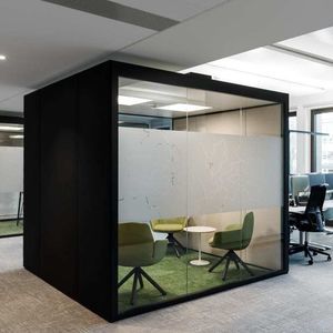 office pod with built-in lighting 1