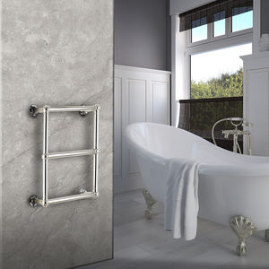hot water towel radiator / stainless steel / contemporary / bathroom