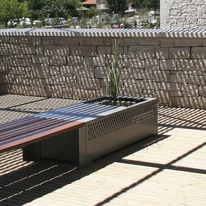 galvanized steel planter