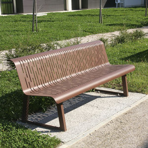 Contemporary public bench - TIMÉO - ACCENTURBA - steel / thermo ...