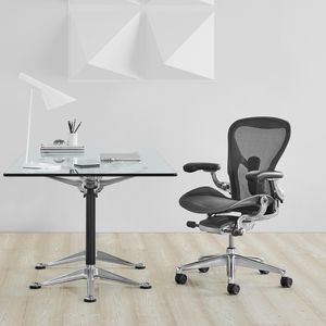 contemporary office armchair / mesh / metal / on casters