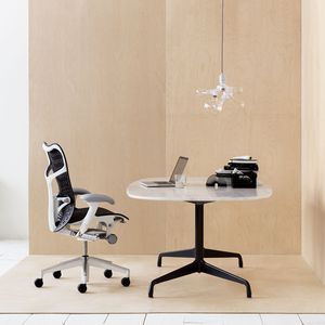 contemporary office armchair / fabric / metal / on casters