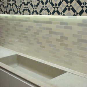 single-bowl kitchen sink / natural stone / deep