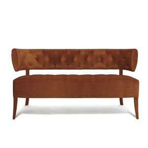 contemporary sofa / velvet / contract / 2-person