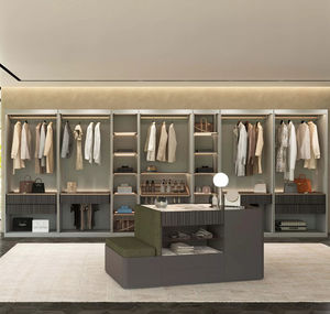 contemporary walk-in wardrobe