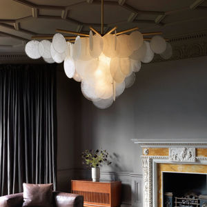 contemporary chandelier / glass / metal / LED