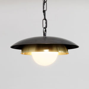 pendant lamp / contemporary / metal / opalescent glass