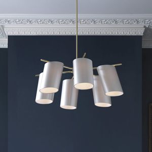 contemporary chandelier / metal / silk / incandescent
