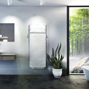 hot water towel radiator / electric / metal / natural stone