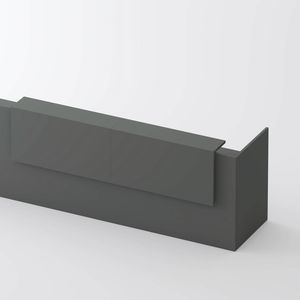 wooden reception desk