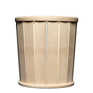 solid wood waste paper basket