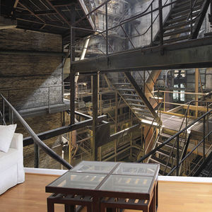 industrial style wallpaper / scenic / urban motif / panoramic