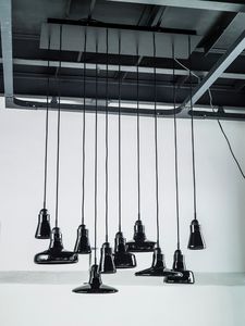 contemporary chandelier / blown glass / metal / wooden